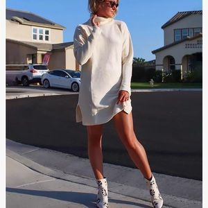BTBTF Turtleneck Long sleeve Sweater Dress